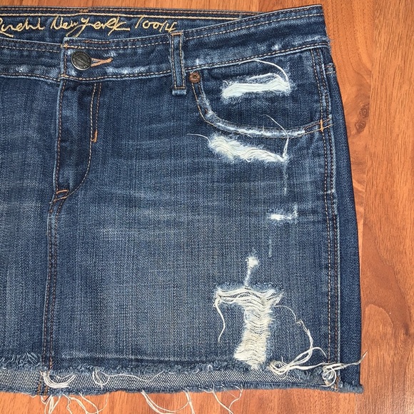 Ruehl No. 925 Distressed Denim Skirt - Picture 2 of 10